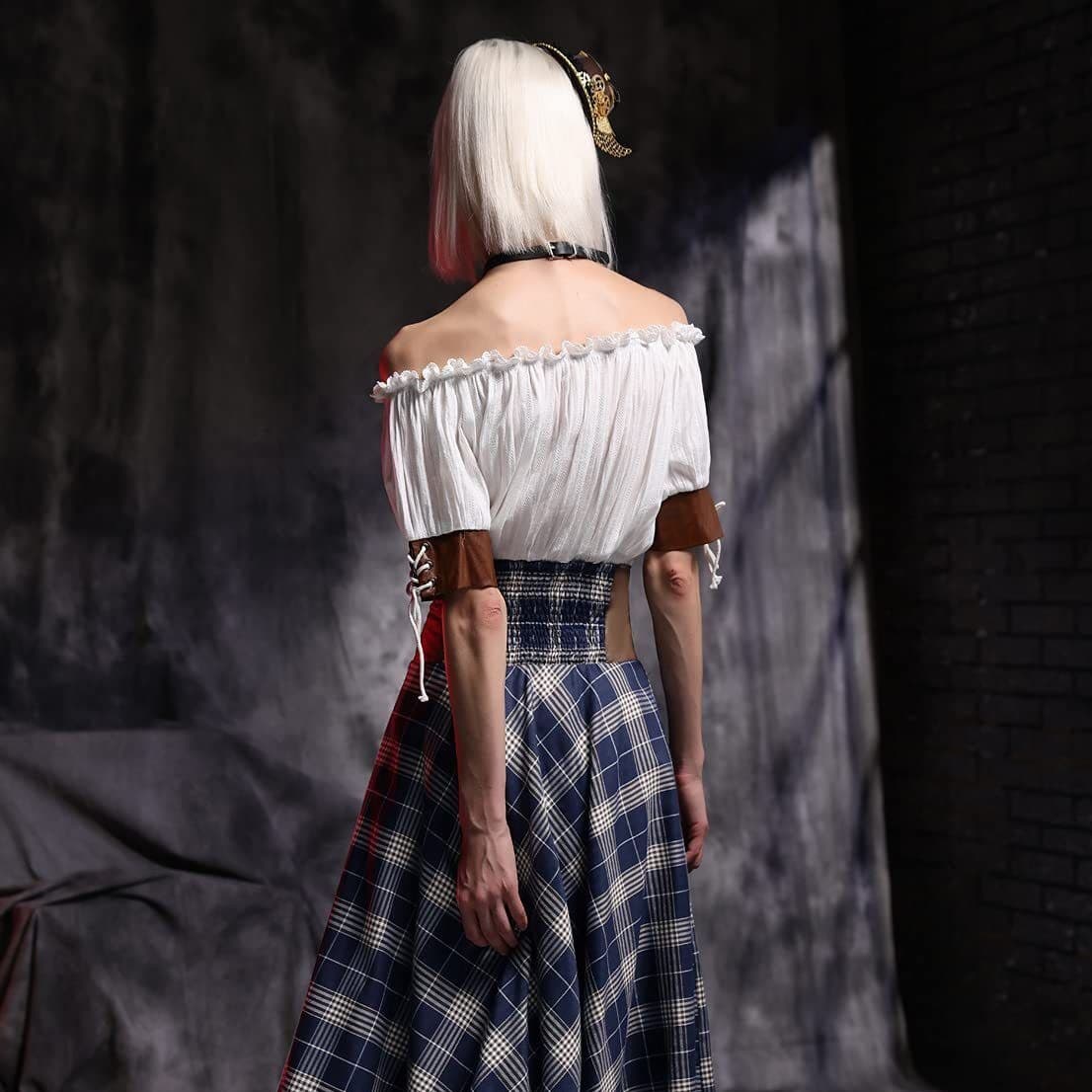 2023 new PARTY European and American short -sleeved female Renaissance medieval top 3
