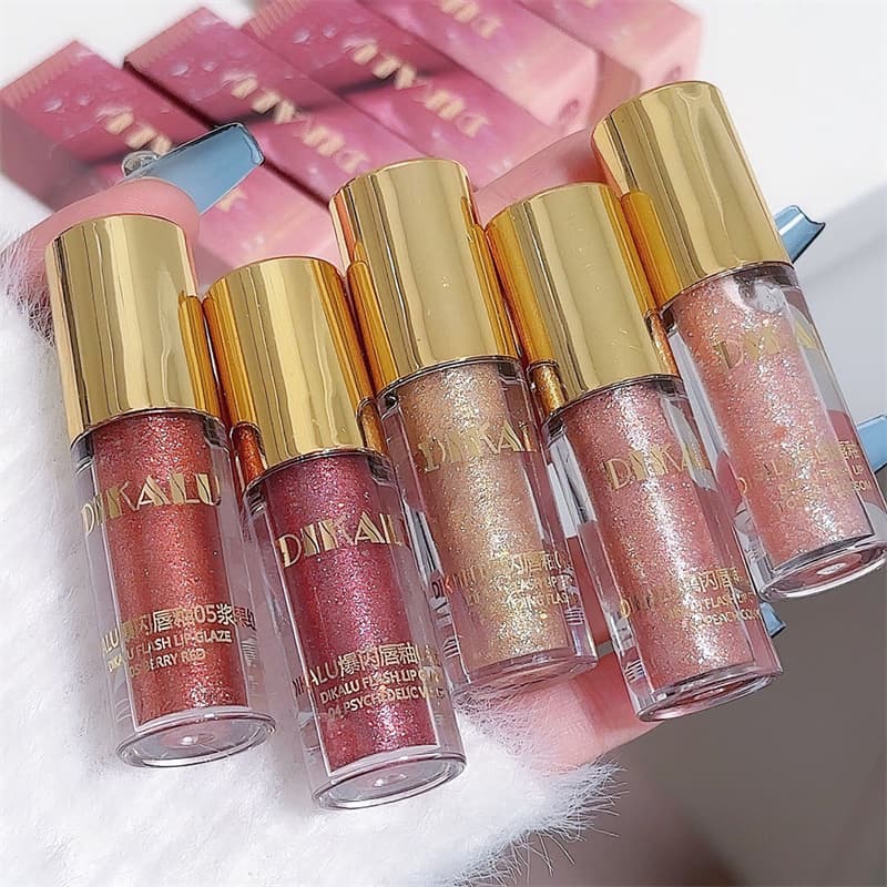 DIKALU Nail sequins, lip gloss, transparent lipstick, face blush, mirror effect 2