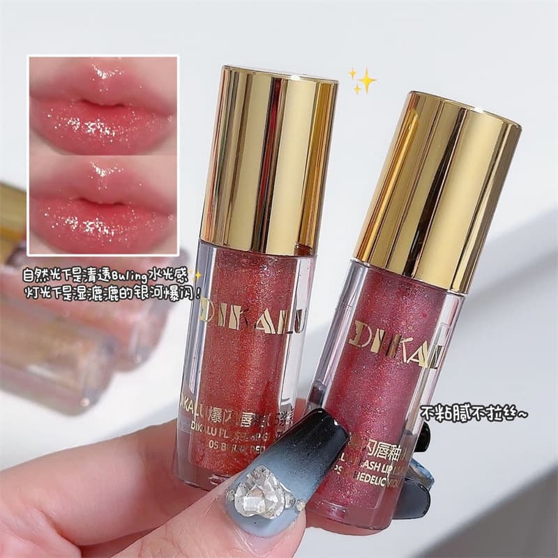 DIKALU Nail sequins, lip gloss, transparent lipstick, face blush, mirror effect 3