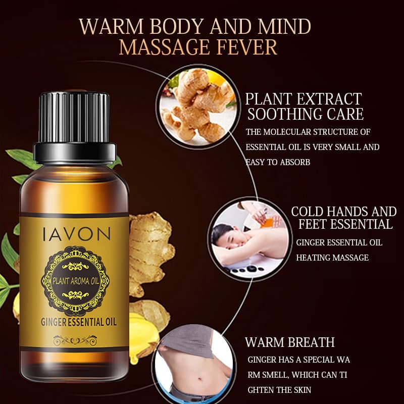 Fragrant massager with ginger, medical oil full body, smoothing waist belt for weight loss 3