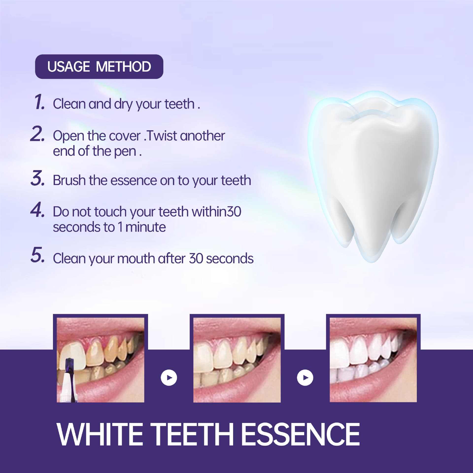 (Cross-border trading), purple toothpaste, hygienic brightening toothbrush, gel for dull skin 3