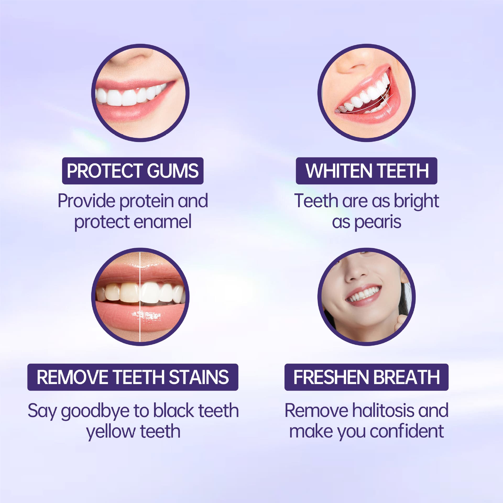 (Cross-border trading), purple toothpaste, hygienic brightening toothbrush, gel for dull skin 4