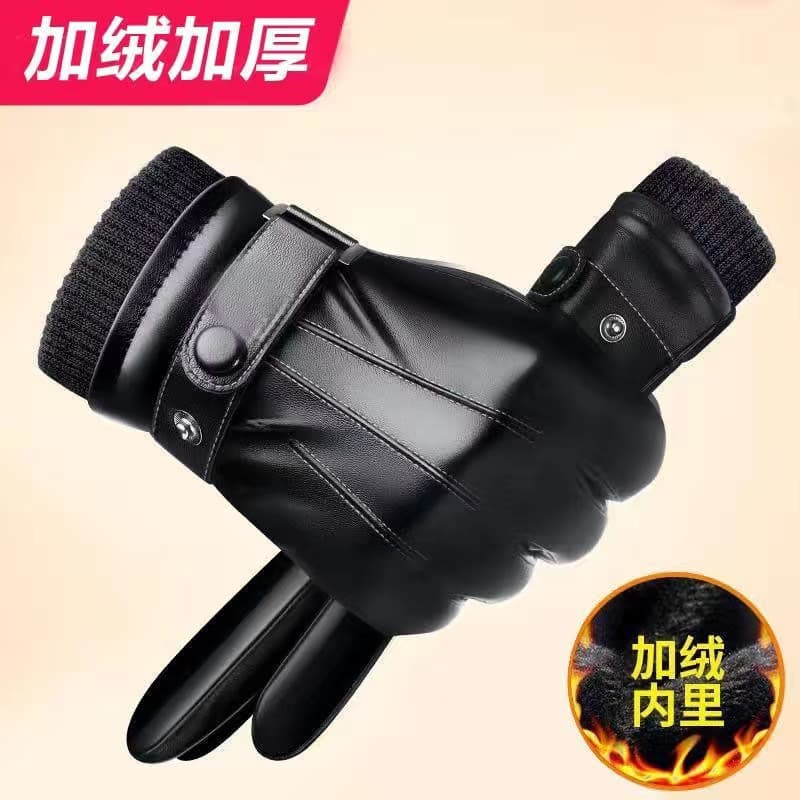 Men's demi-season warm waterproof windproof travel gloves 2
