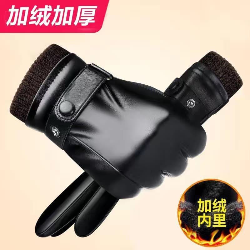 Men's demi-season warm waterproof windproof travel gloves