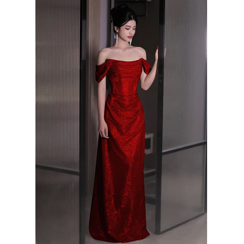 Evening dress, open shoulders, city style, bright catchy style, high-quality style 4