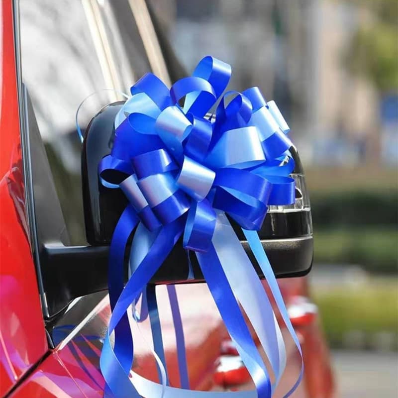 Wedding car flowers wedding celebration lazy people flower rearview mirror bow flower ball festival opening ribbon festive decoration wholesale 4