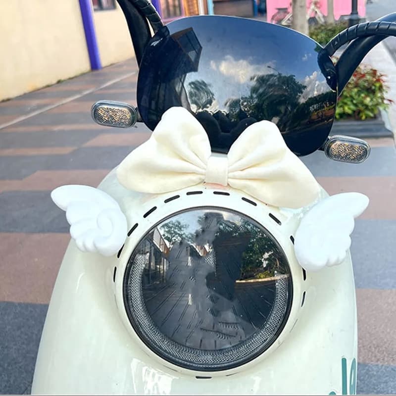 Electric car, cute nail decoration, helmet with bow, accessories 2
