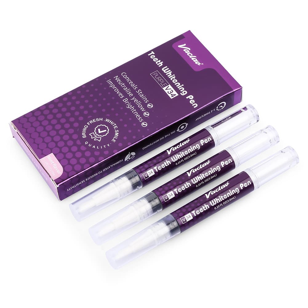 Vaclav V34 Purple Teeth Whitening Pen - HiSmile Formula 3