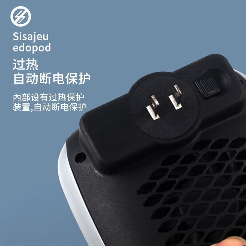 Cross -border office heater Wall -mounted flame thermal heating fan mini small square home dormitory electric heater 4
