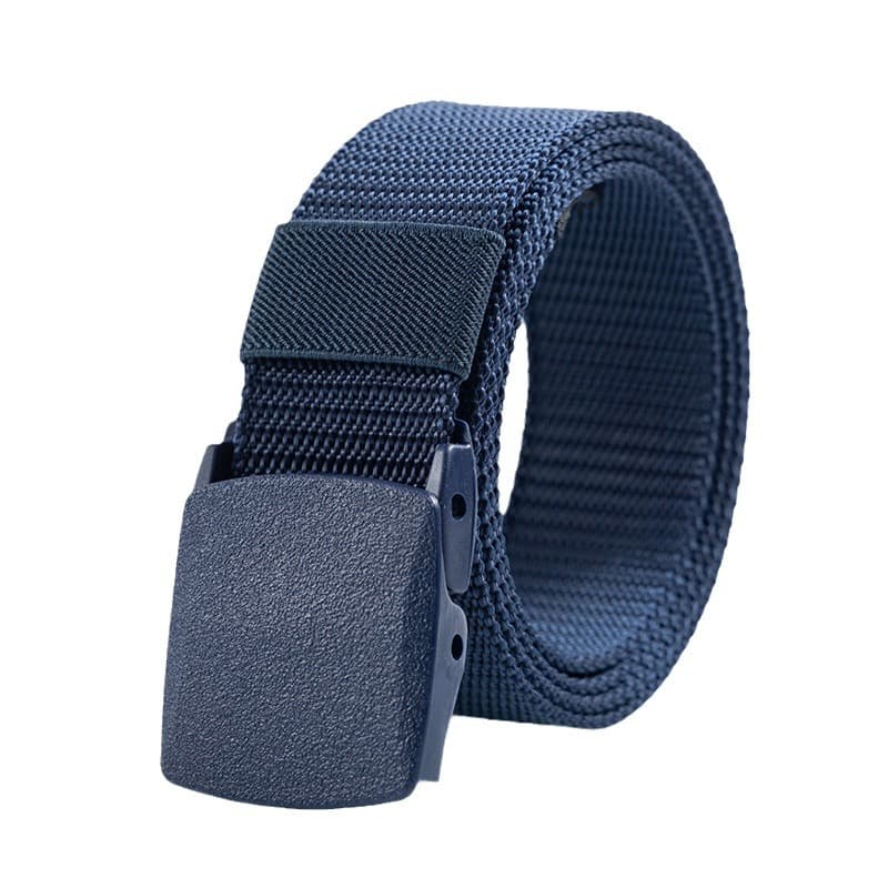Belt for men and women, metal universal nylon woven trousers 5
