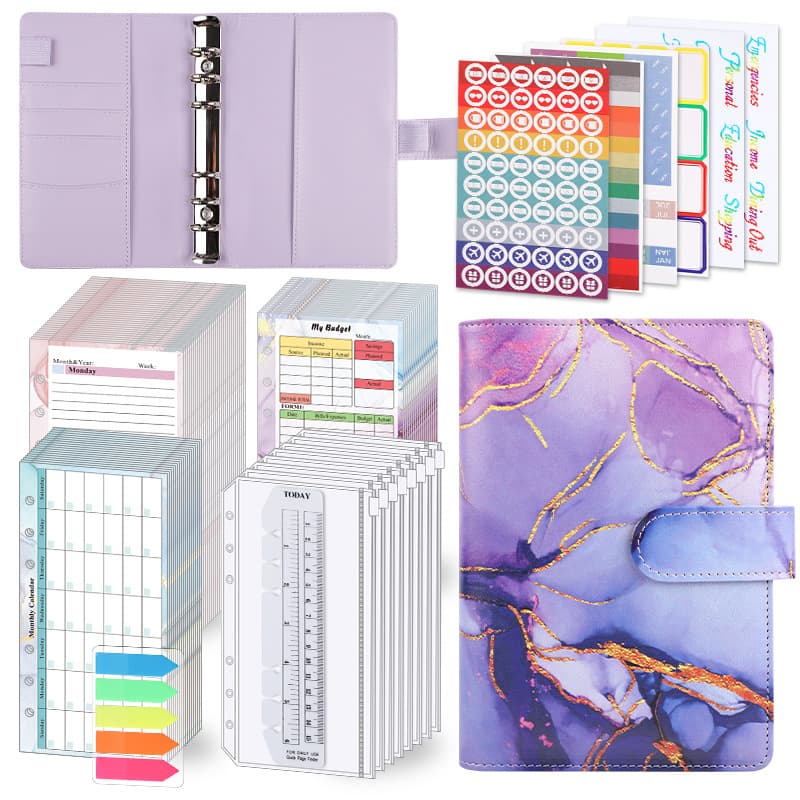 Macaron A6 live page bookkeeping notebook Creative cash budget financial planner cross -border calculator handbook 9