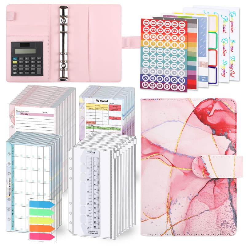 Macaron A6 live page bookkeeping notebook Creative cash budget financial planner cross -border calculator handbook