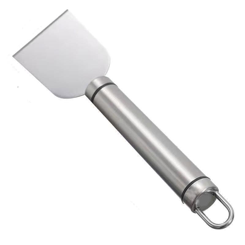 Stainless steel spatula scraper tile flat shovel floor glass glue removal kitchen refrigerator cleaning tool shovel long handle 5