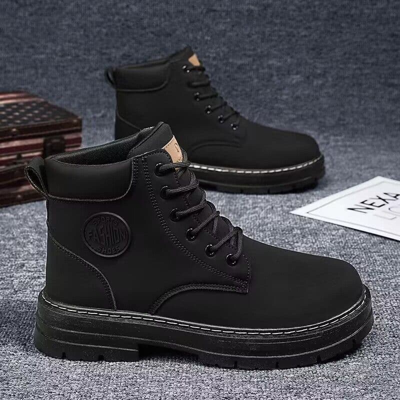 Martens, winter breathable retro low boots English style platform, casual footwear, British style 2