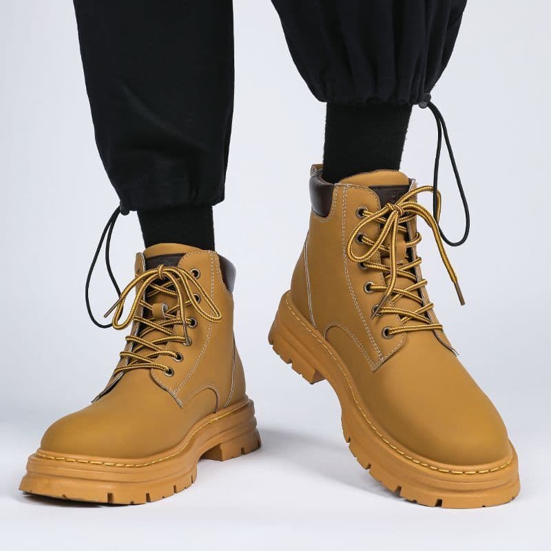Martens, winter breathable retro low boots English style platform, casual footwear, British style 4