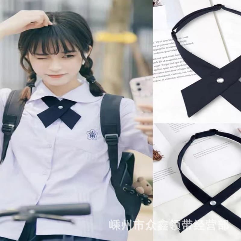 Bow tie, student pleated skirt, shirt, Japanese school skirt for students, burgundy uniform with bow
