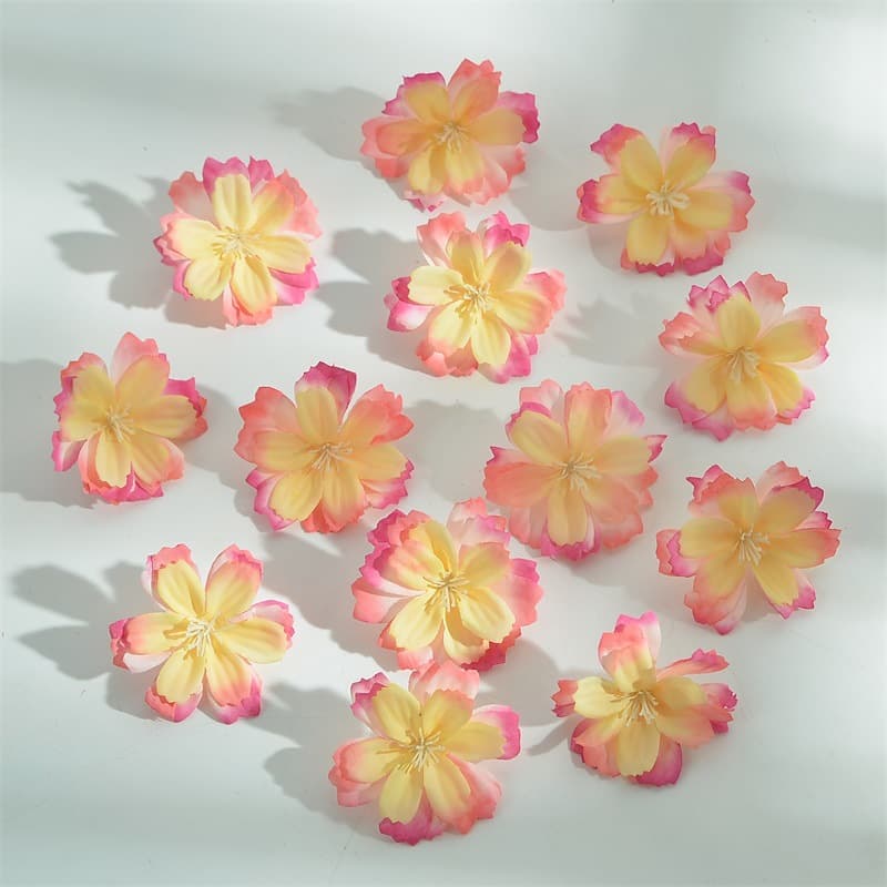 F Mini artificial silk daisy flower head for weddings for home decoration handicrafts DIY accessories fake flowers imitation 2