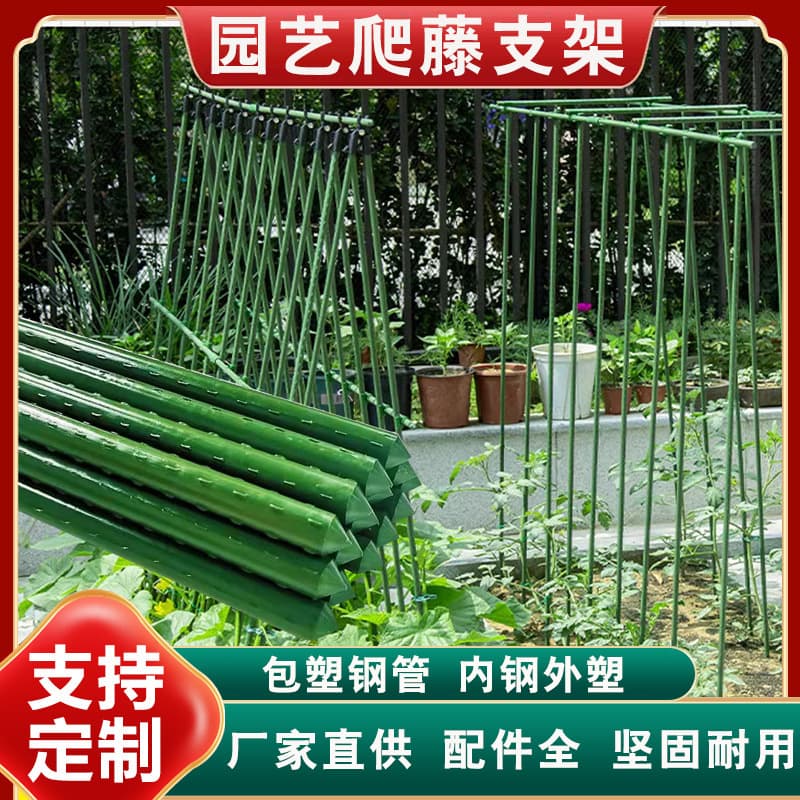 Plastic steel pipe gardening vine support courtyard plant climbing vine support rod tomato cucumber rattan climbing rattan pole 3