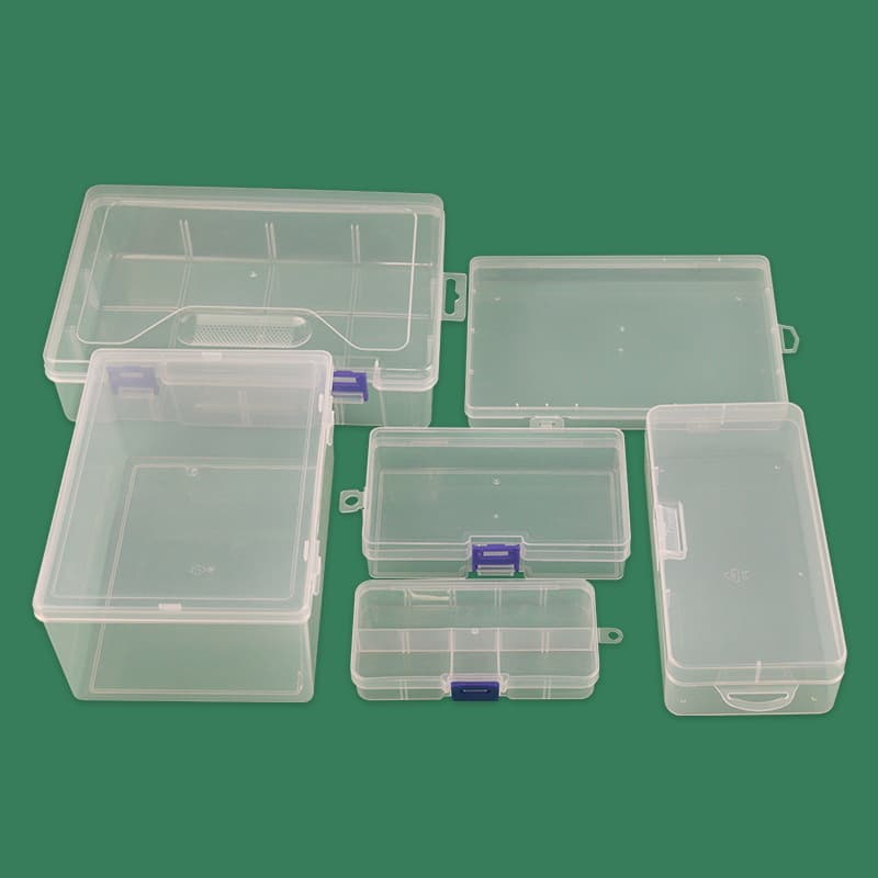 Plastic rectangular square pack, stationery, storage box