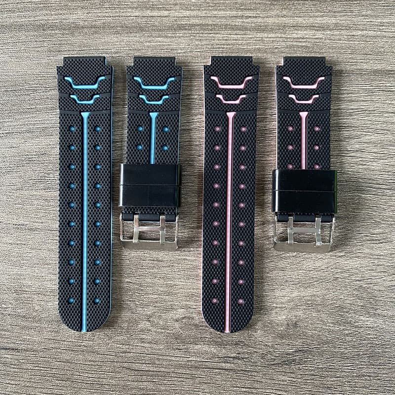 With synchronisation with phone, smart universal electric silicone two-color watch strap 4