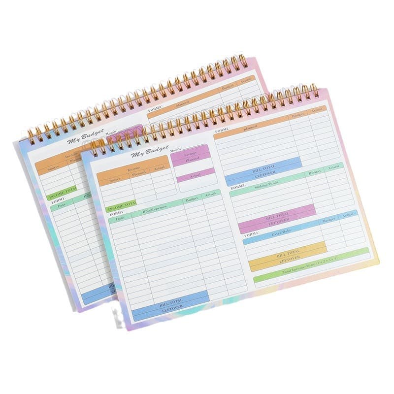 Cross -border B5 Daily Wealth Management Accounts Family Revenue Cash Budget Planning Coil notebook 5
