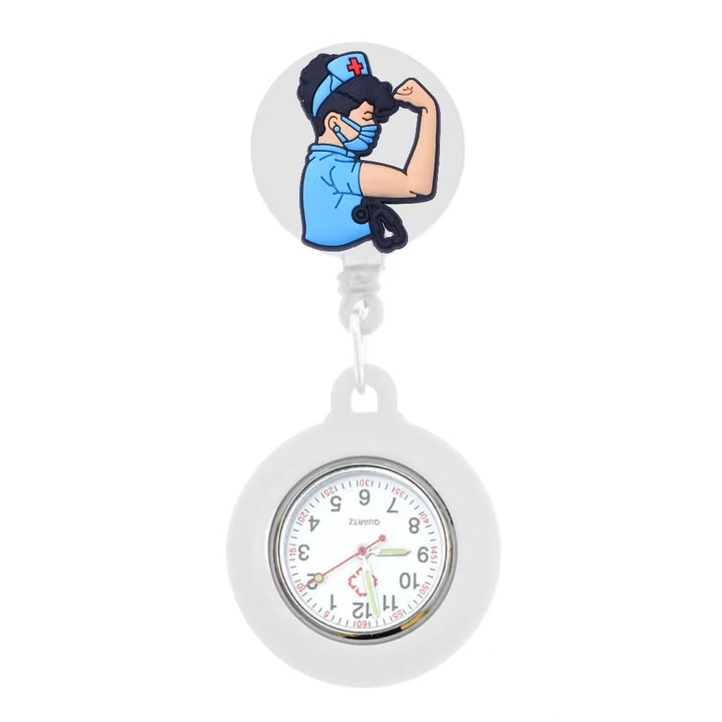 New stretchable nurse luminous chest watch medical watch female student exam pocket watch cute girl hanging watch 2
