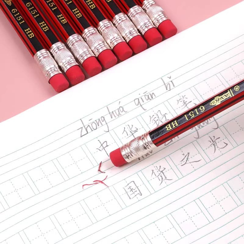 Zhonghua Pencil with Eraser, 100 Pack 3