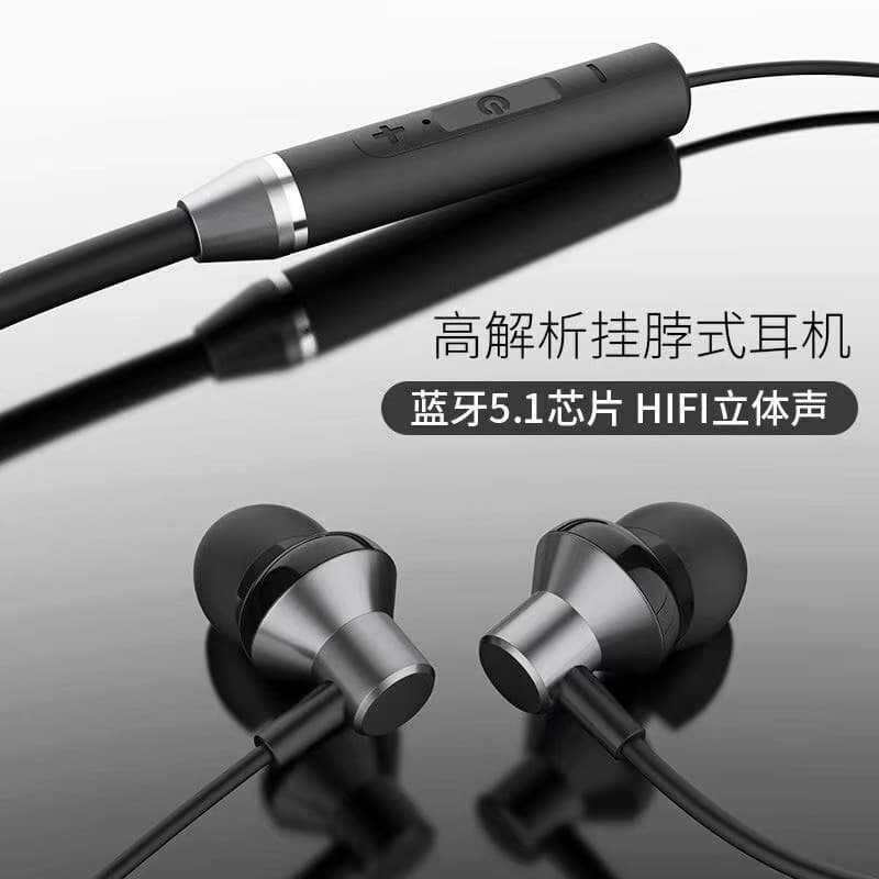 Genuine neck halter Bluetooth headset metal magnetic sport true stereo bass Bluetooth wireless headset 2