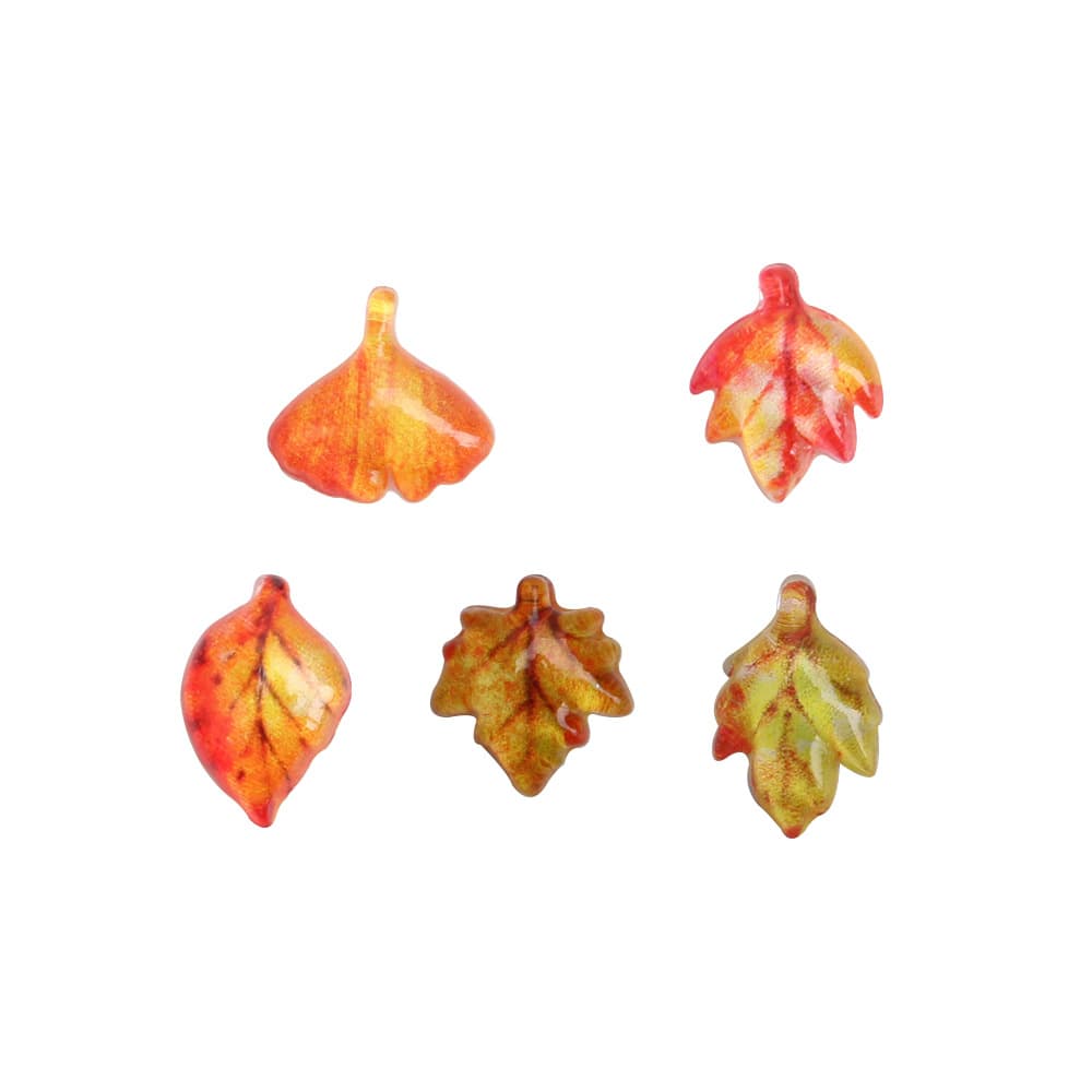 Retro demi-season accessories for manicure, maple leaf, decorative accessory, wide color palette 5