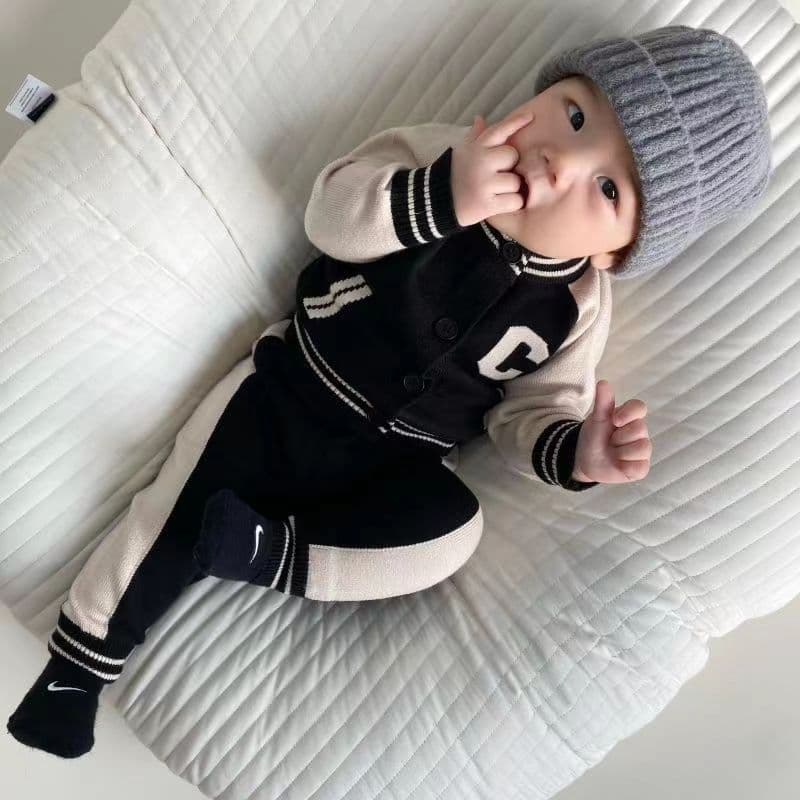 Children's demi-season overall, set for men and women, knitted split sweater girl's, 0-2 years