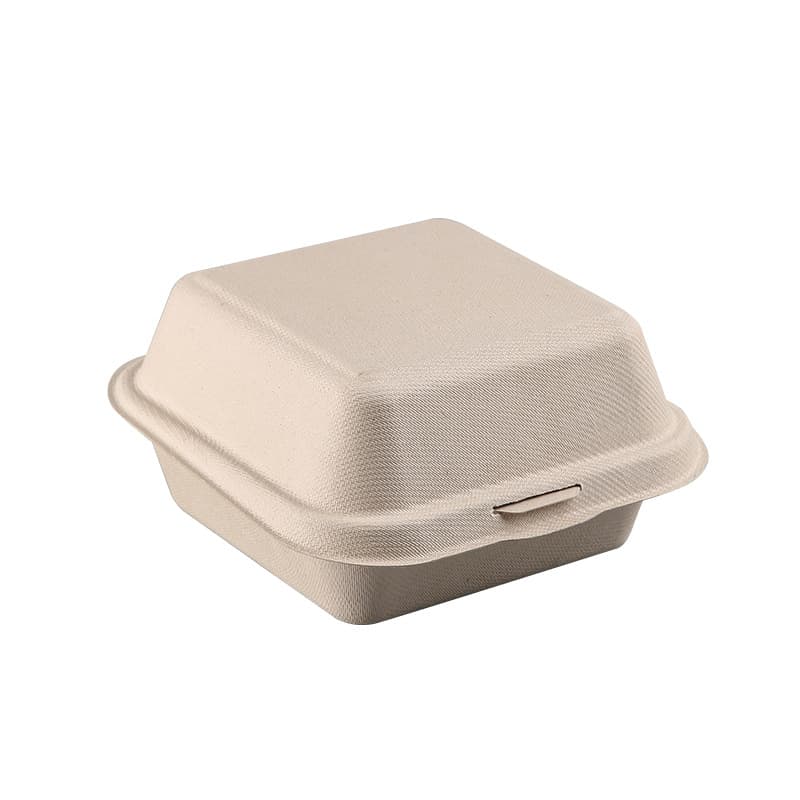 Disposable pulp Burger box cake dessert box 4 inch 6 -inch takeaway pack box net red snack picnic 5