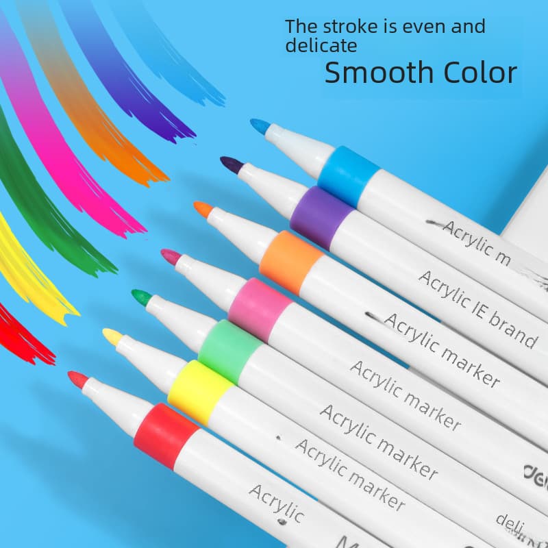 Acrylic, pigment marker for students, coloured pencils, set 3