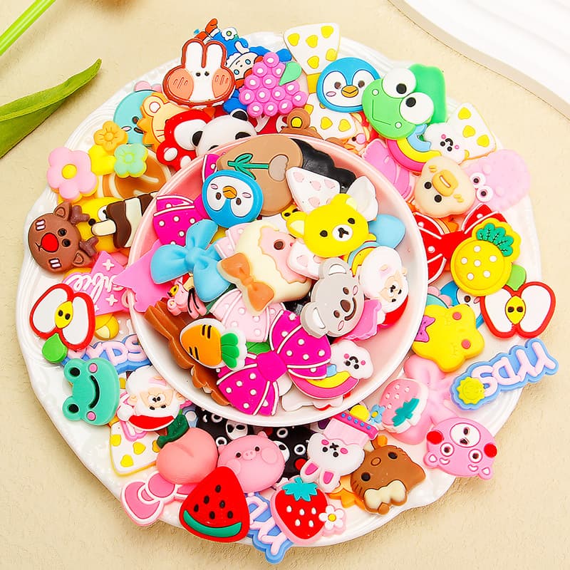 Cartoon accessory PVC, accessories, phone case, cream hairgrip, decorations, DIY 4