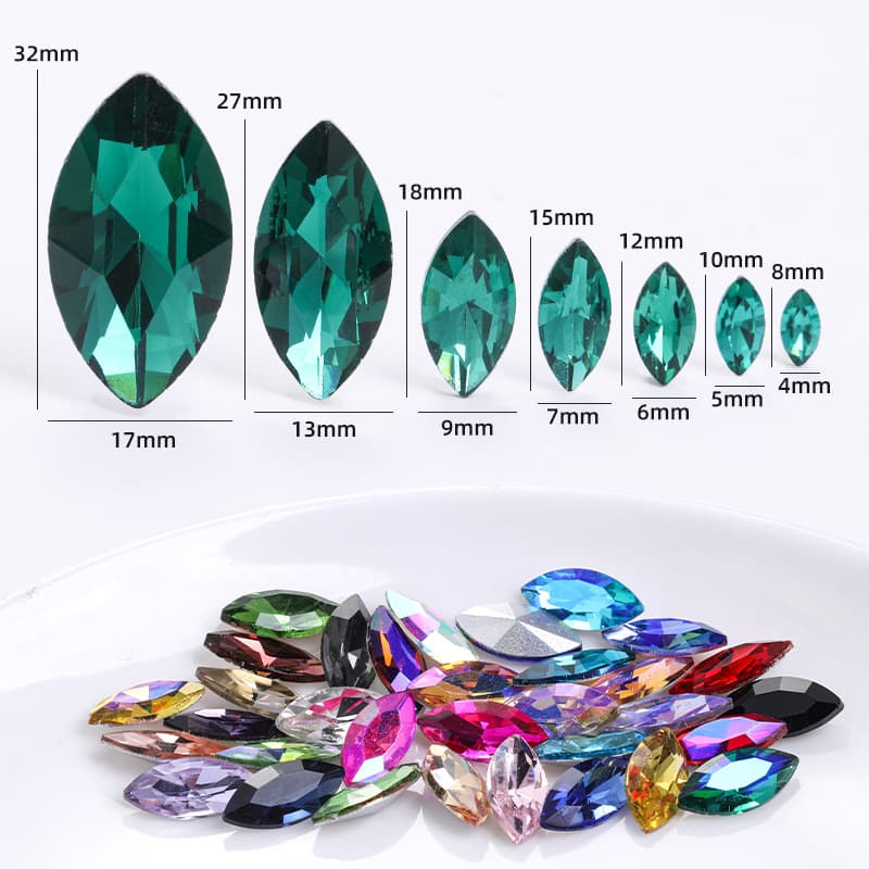 Horse Eye Diamond Diamond Glass Diamond Diamond Diamond DIY DIY Mobile Phone Shell Perfume Block Diamond Material Speed ​​Bottom Diamond Diamond Diamond Diamond 3