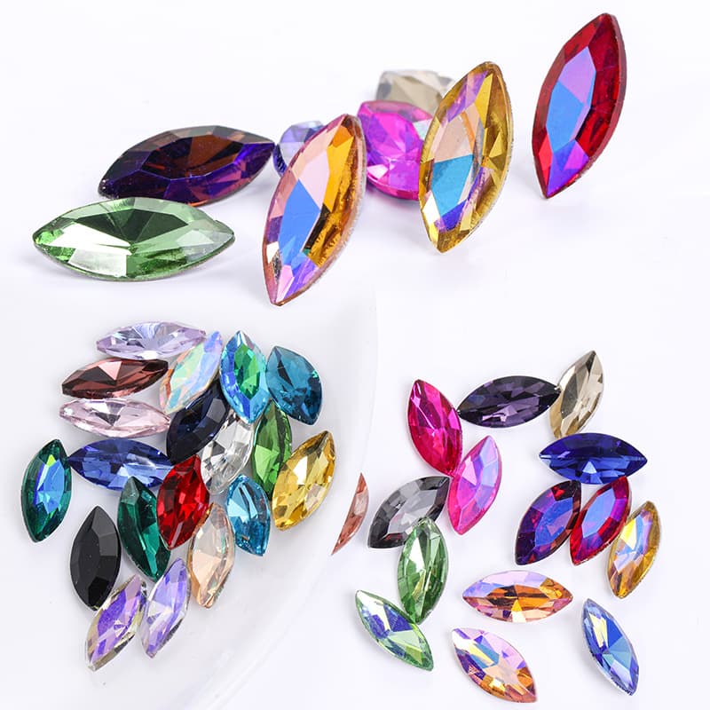 Horse Eye Diamond Diamond Glass Diamond Diamond Diamond DIY DIY Mobile Phone Shell Perfume Block Diamond Material Speed ​​Bottom Diamond Diamond Diamond Diamond 4
