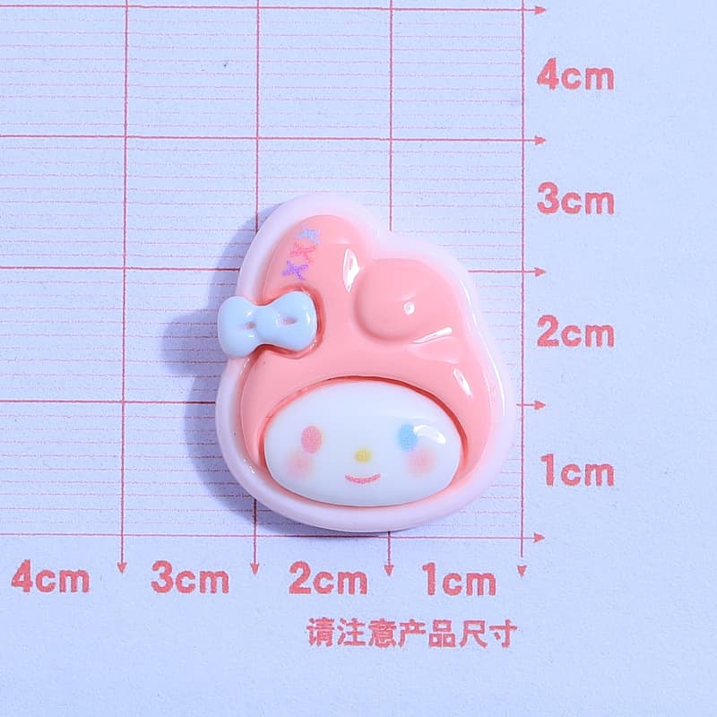 Sanrio, doll, hair accessory handmade, hair rope, cream phone case with accessories, DIY 4