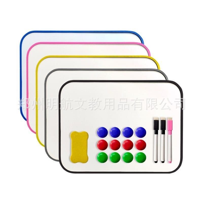 Magnetic double -sided small white board can be wiped and written on the desktop desktop children's home whiteboard office teaching notes message blackboard 2