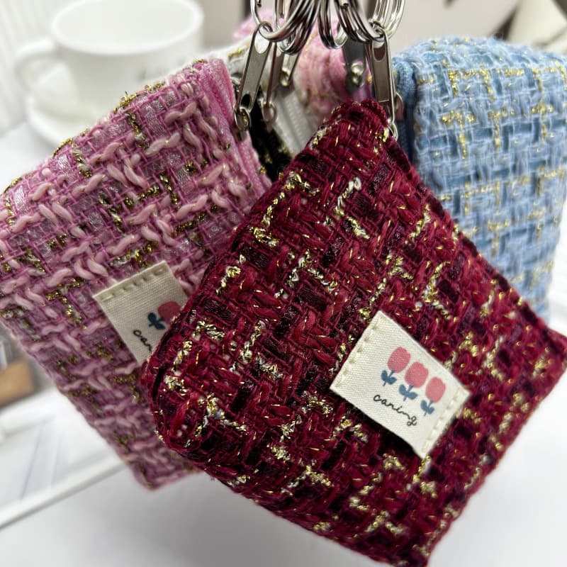 (Wholesale), woven cloth, wallet, coins, key bag, storage system, Korean style, simple and elegant design 4