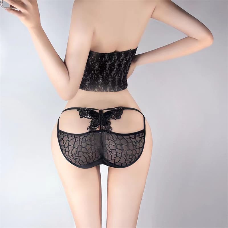 Black cute belt bag, sexy breathable underwear, hip-accented 5