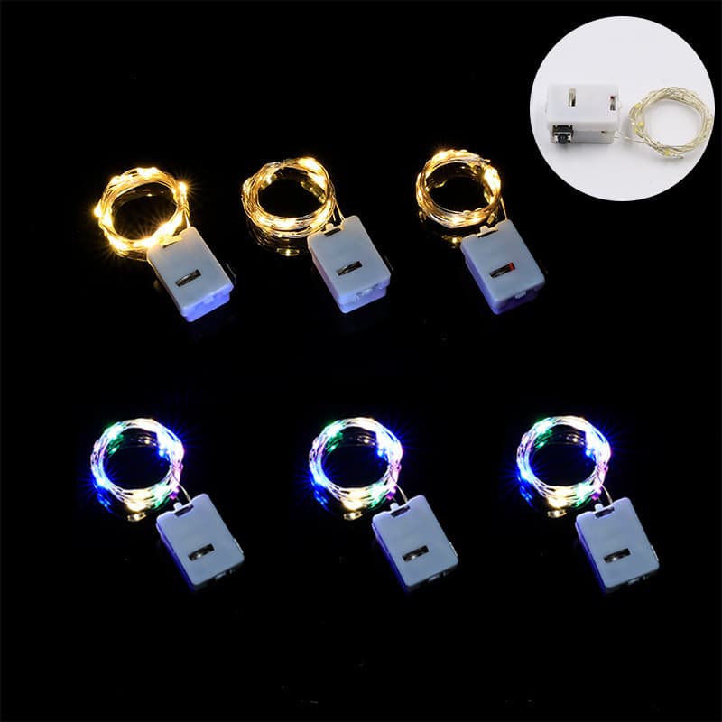 LED buttons Battery Copper Light Strings Waterproof Festival Star Light String Flower Cake Box Decoration Light Strings 2