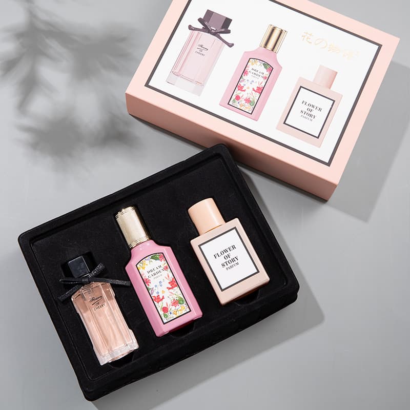 (Cross-border trading), (Wholesale), fashionable women's perfume, fresh set with a light fragrance, gift box, long lasting light fragrance 3