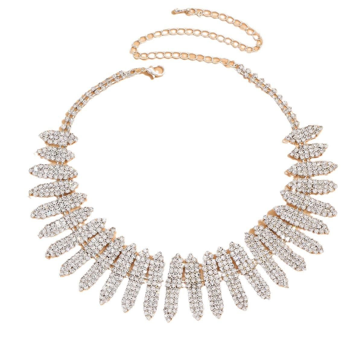 Set for bride, necklace and earrings, wedding dress, accessory, Amazon, diamond encrusted, 2 piece set 5