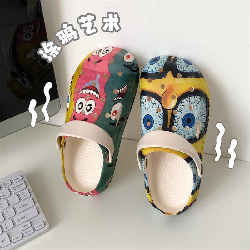 Cartoon trend sandals, beach slippers for students, for beloved 2
