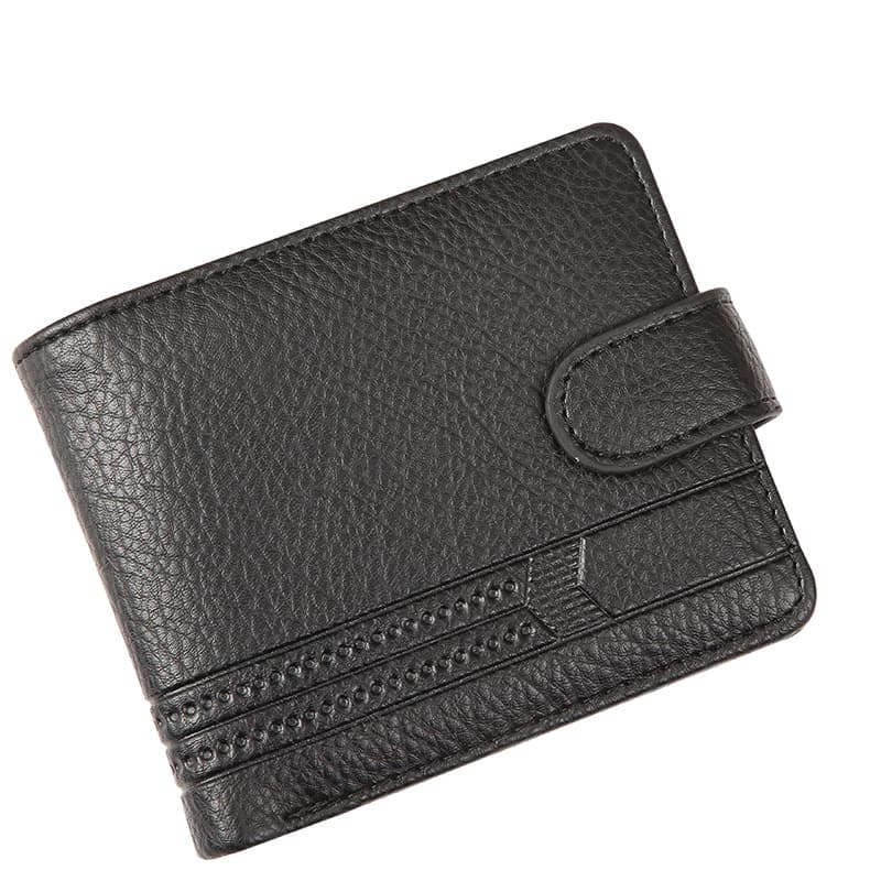 (Wholesale), (Cross-border trading), polyurethane short wallet with zipper, adjustable strap 5