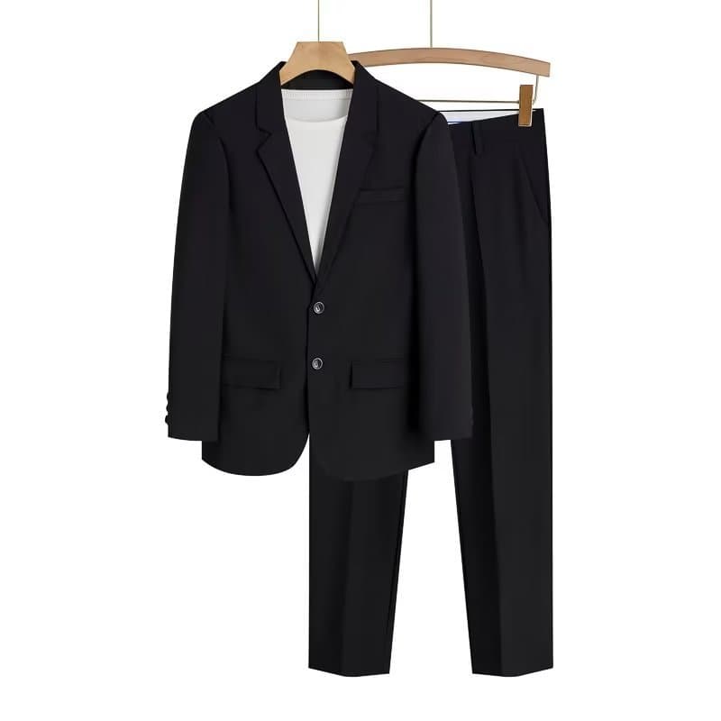 Men's summer thin set, trend classic suit jacket for leisure, oversize 3