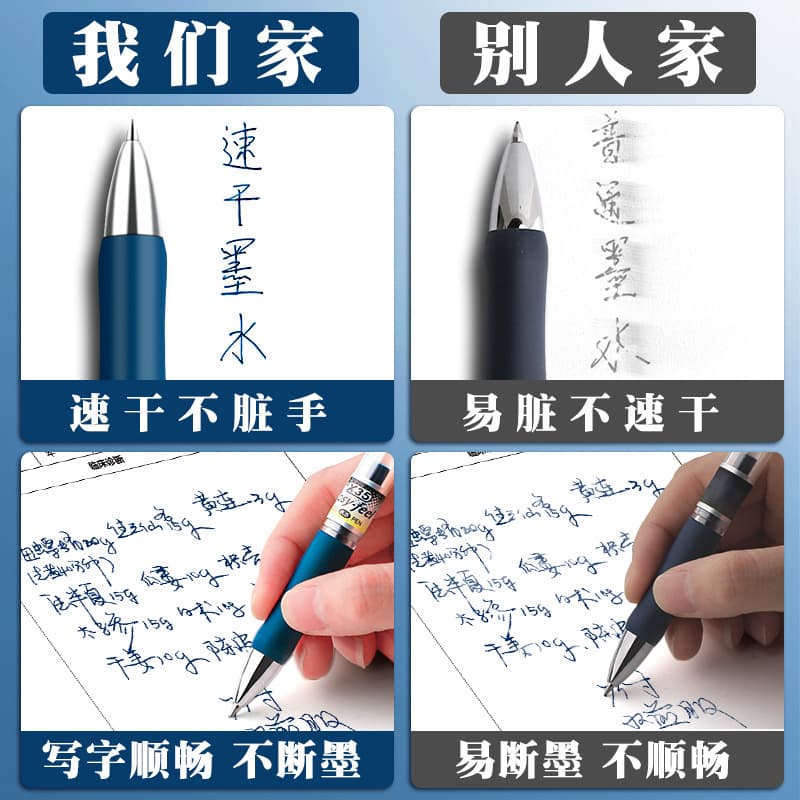 Black blue rollerball pen for students 5