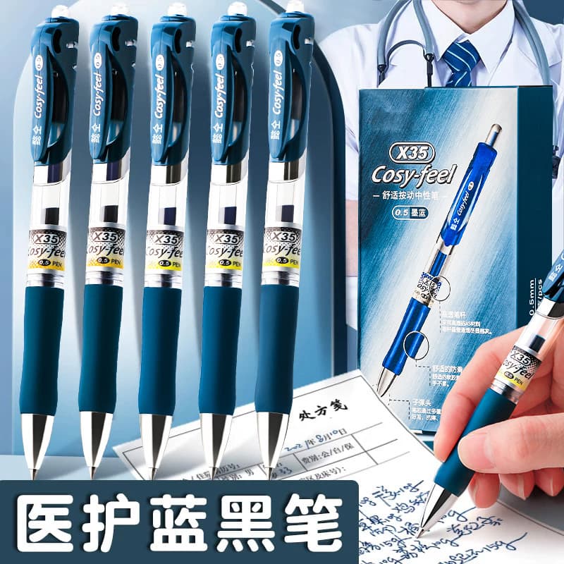 Black blue rollerball pen for students