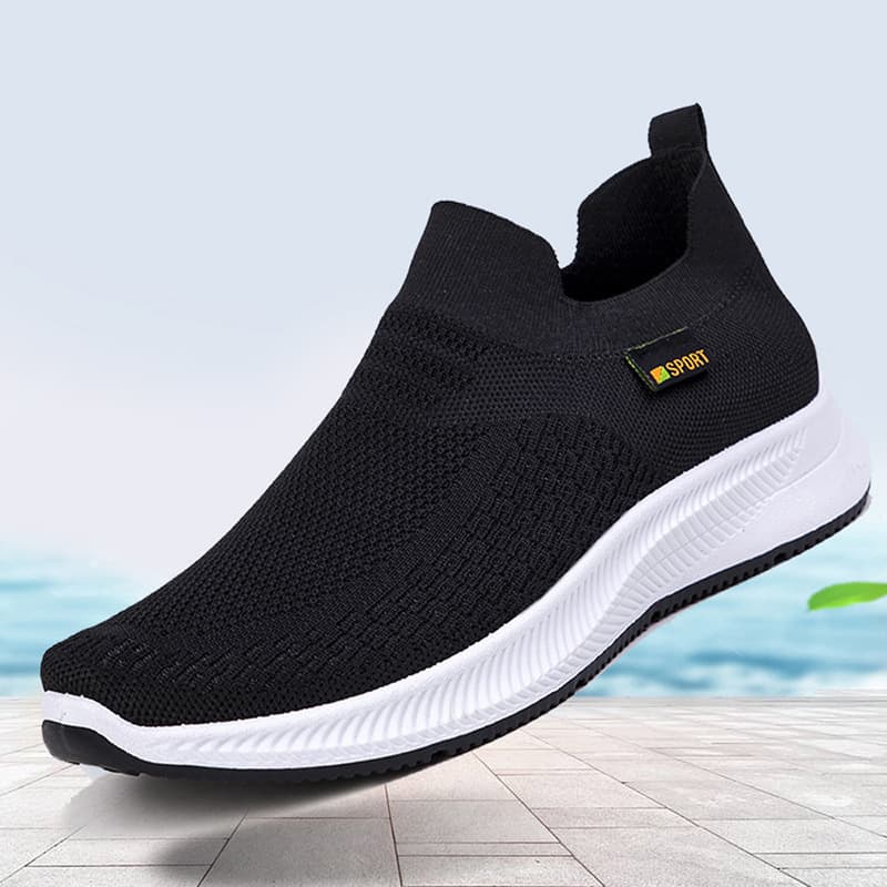 (Cross-border trading), sports breathable slip-ons for leisure, espadrilles, Collection Year 2026, made with flyknit technology, for middle age, easy to put on 3