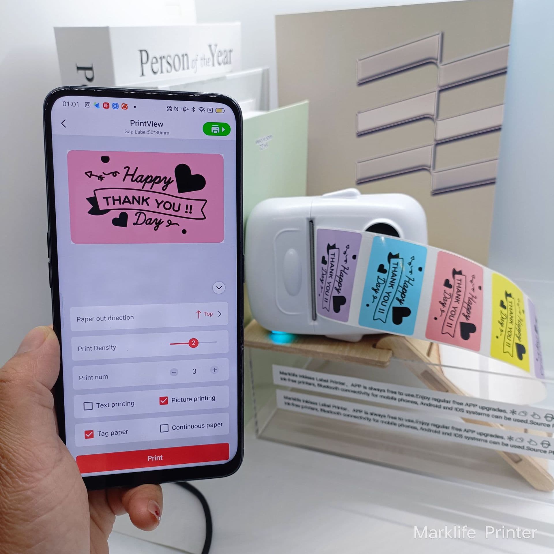 Bluetooth thermal printer P50 Inkless Label Machine 3