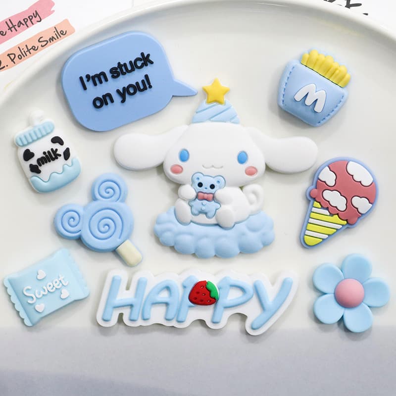Cartoon phone case from soft rubber, materials set, Crocs-style slippers, footwear buckle with accessories, DIY, Cinnamoroll 2